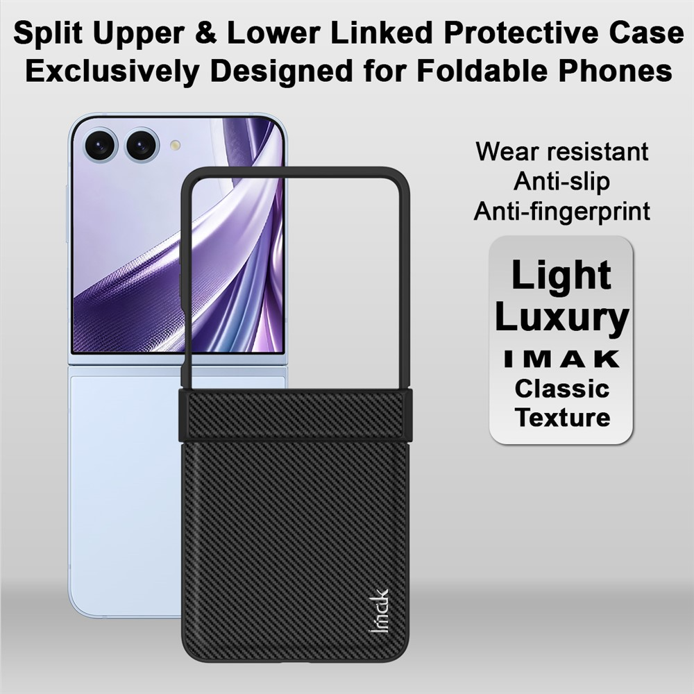 Puzdro pre Samsung Galaxy Z Flip8 F776, Imak, Karbón, Čierne