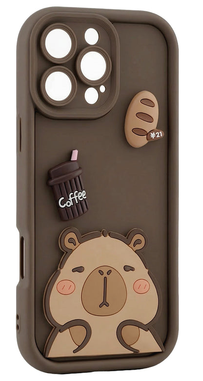 Puzdro pre Samsung Galaxy S25 Ultra S938, OEM, Ultra Trendy 3D Capybara, Hnedé