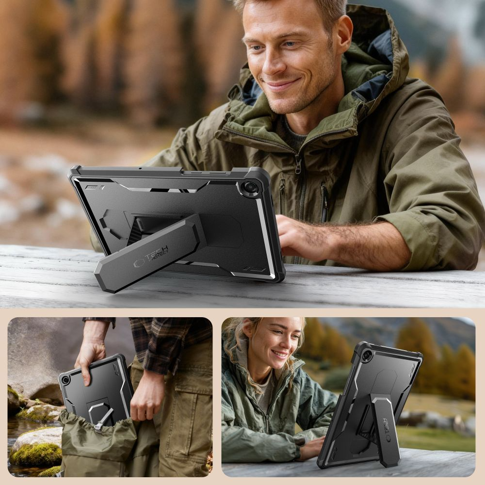 Puzdro pre Samsung Galaxy Tab A11+ / Tab A9+, Tech-Protect, Kevlar Pro, Čierne