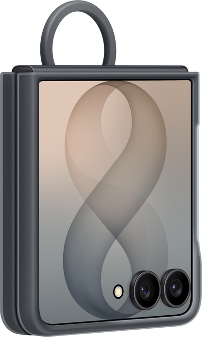 Puzdro pre Samsung Galaxy Z Flip8 F776, Silikónový krúžok s magnetom, Čierne EF-EF776CBEGWW