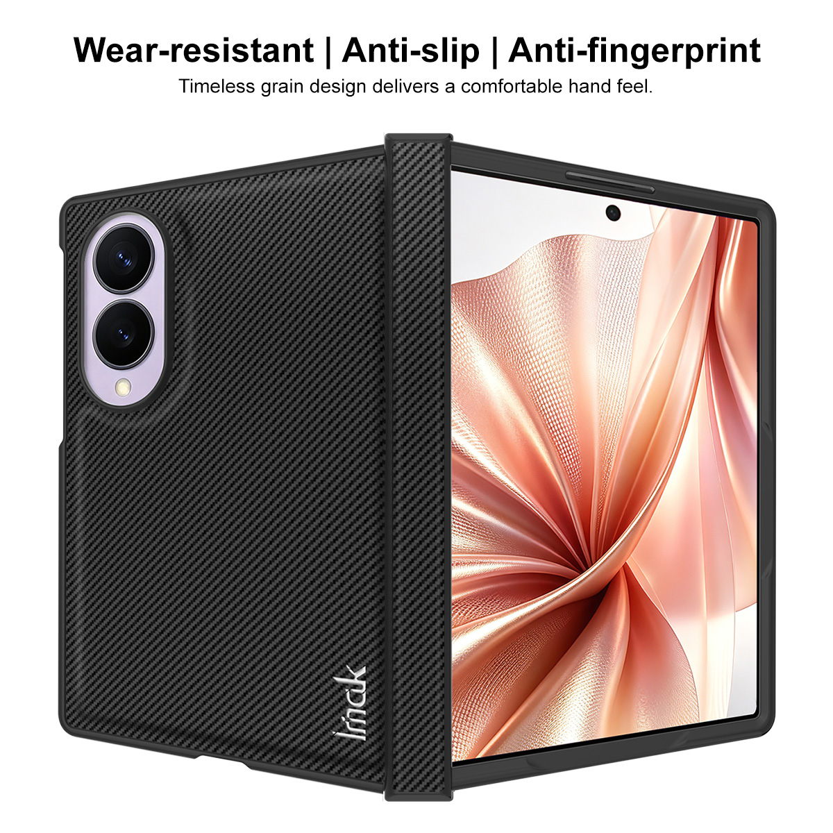 Puzdro pre Samsung Galaxy Z Fold8 F971, Imak, Karbón, Čierne