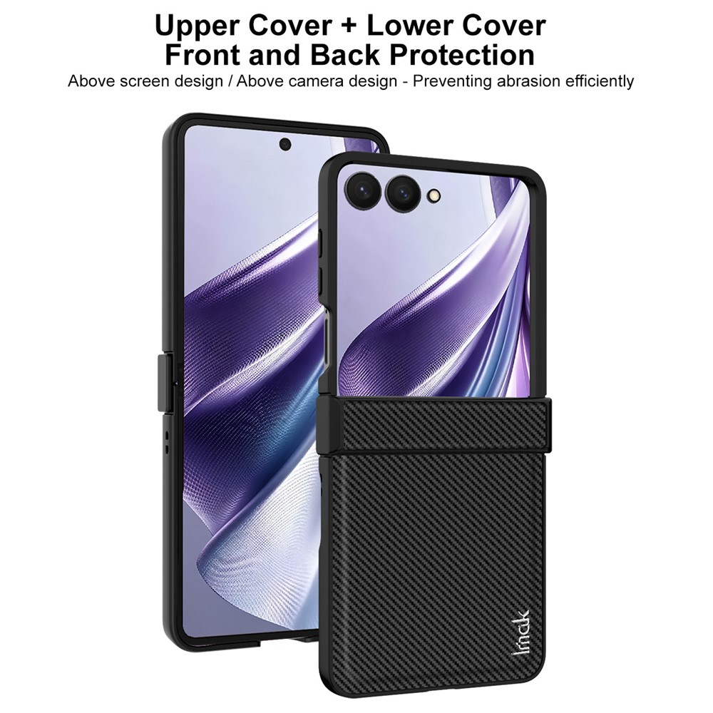 Puzdro pre Samsung Galaxy Z Flip8 F776, Imak, Karbón, Čierne