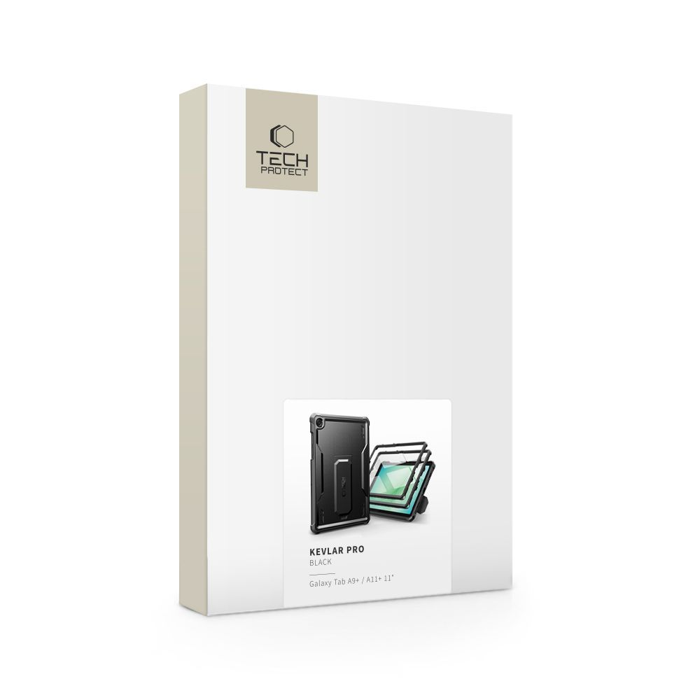 Puzdro pre Samsung Galaxy Tab A11+ / Tab A9+, Tech-Protect, Kevlar Pro, Čierne