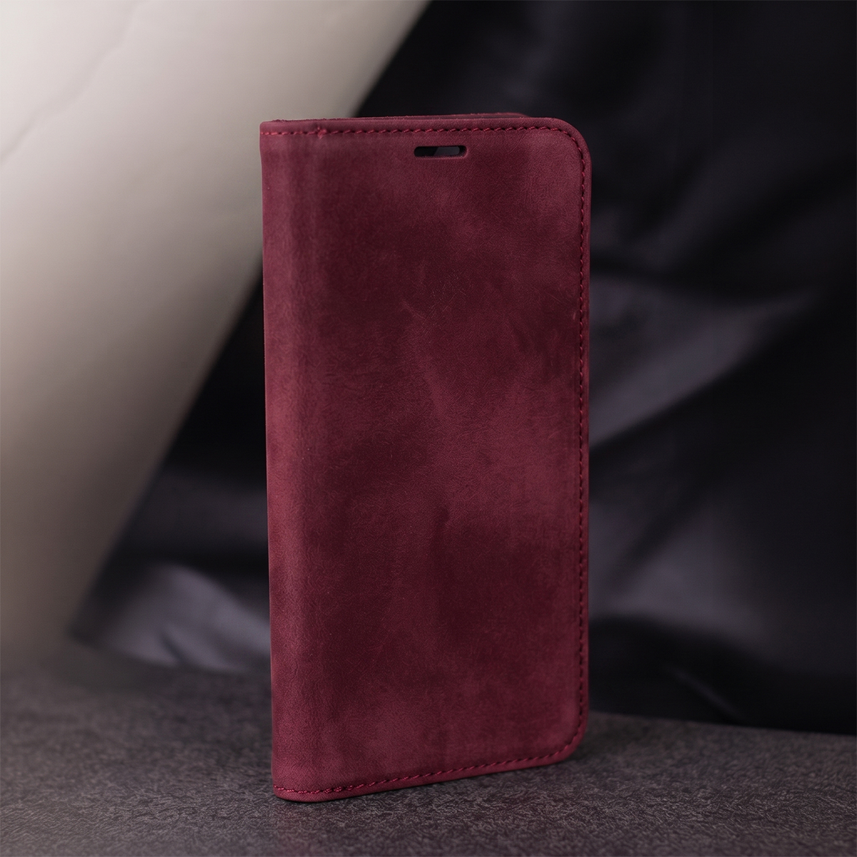 Puzdro pre Samsung Galaxy A18 5G A186 / A17 4G A175 / A17 5G A176 / A26 A266, OEM, Smart Suede, bordové