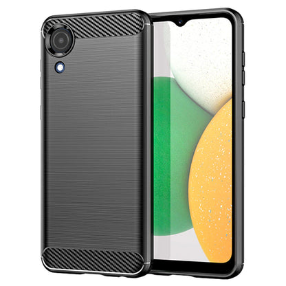 Puzdro pre Samsung Galaxy A03 Core A032, Techsuit, Karbón, Čierne