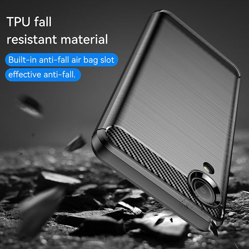 Puzdro pre Samsung Galaxy A03 Core A032, Techsuit, Karbón, Čierne