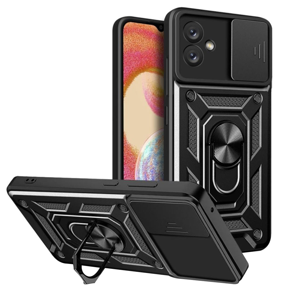 Puzdro pre Samsung Galaxy A04e A042 / M04 M045, Techsuit, CamShield, Čierne