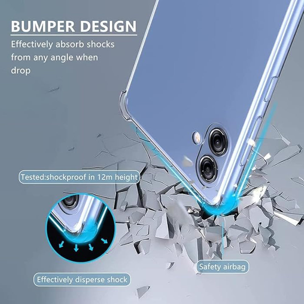 Case for Samsung Galaxy A04e A042 / M04 M045, Techsuit, Shockproof Clear, Transparent