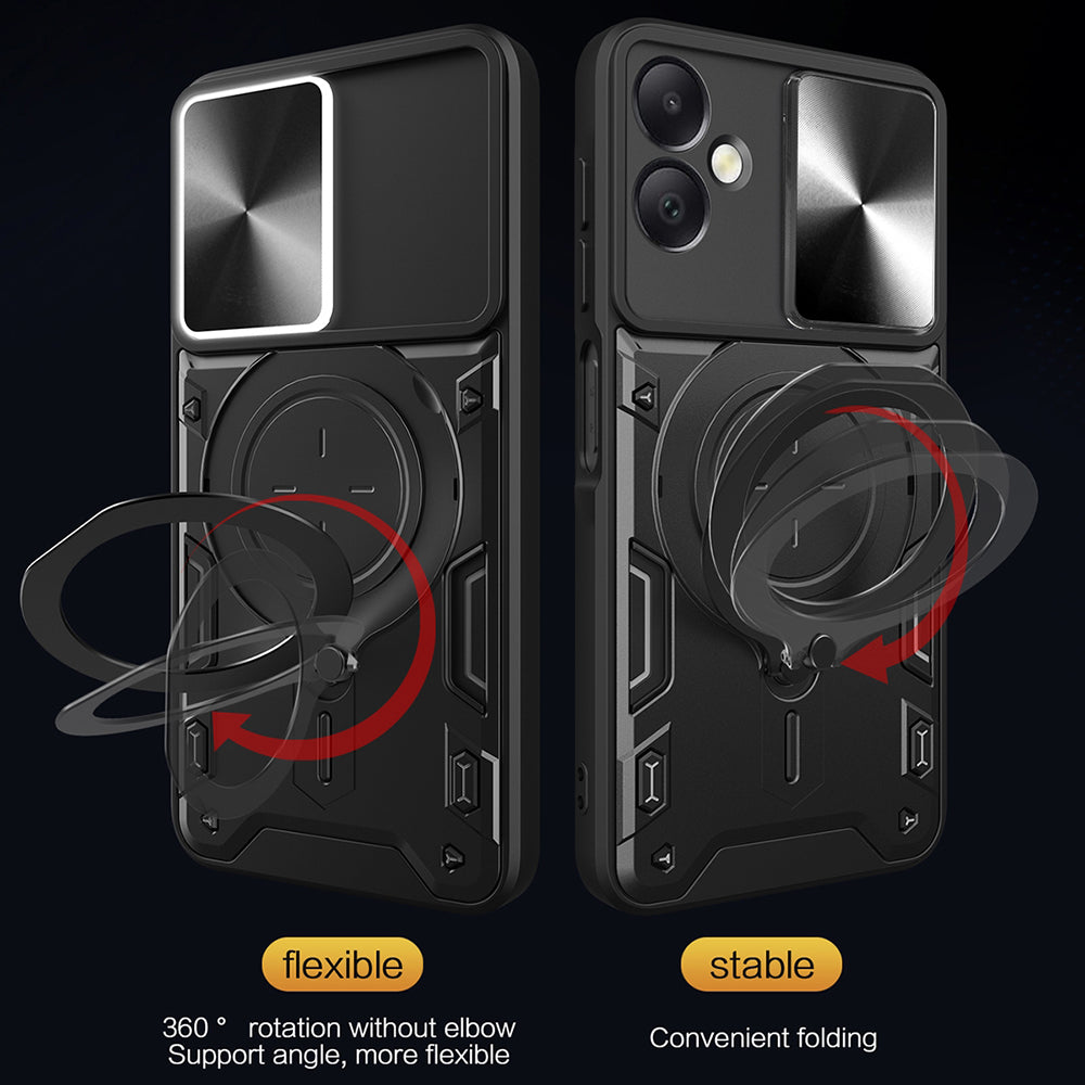 Puzdro pre Samsung Galaxy A06 A065, Techsuit, CamGuard Pro, Čierne
