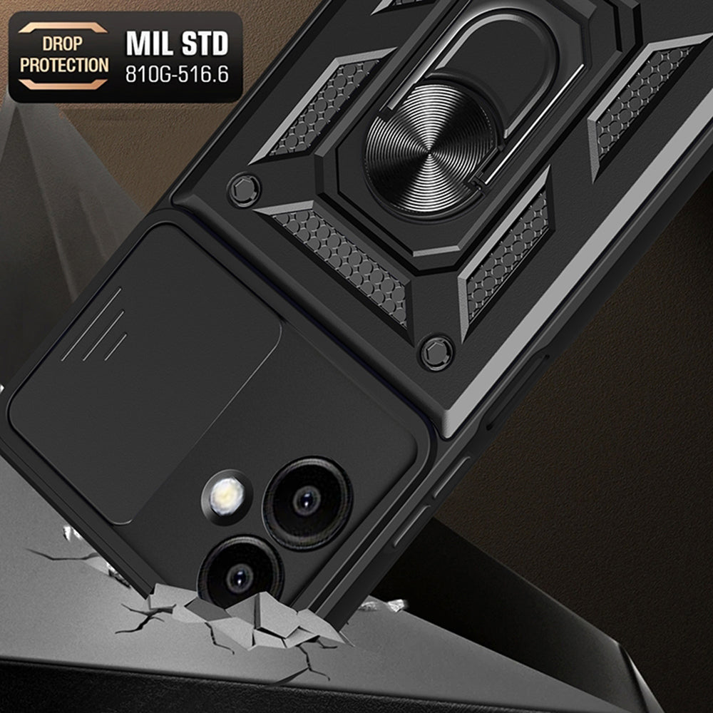 Puzdro pre Samsung Galaxy A06 A065, Techsuit, CamShield, Čierne