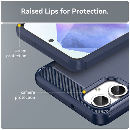 Obal na Samsung Galaxy A06 A065, Techsuit, Karbón, Modrý