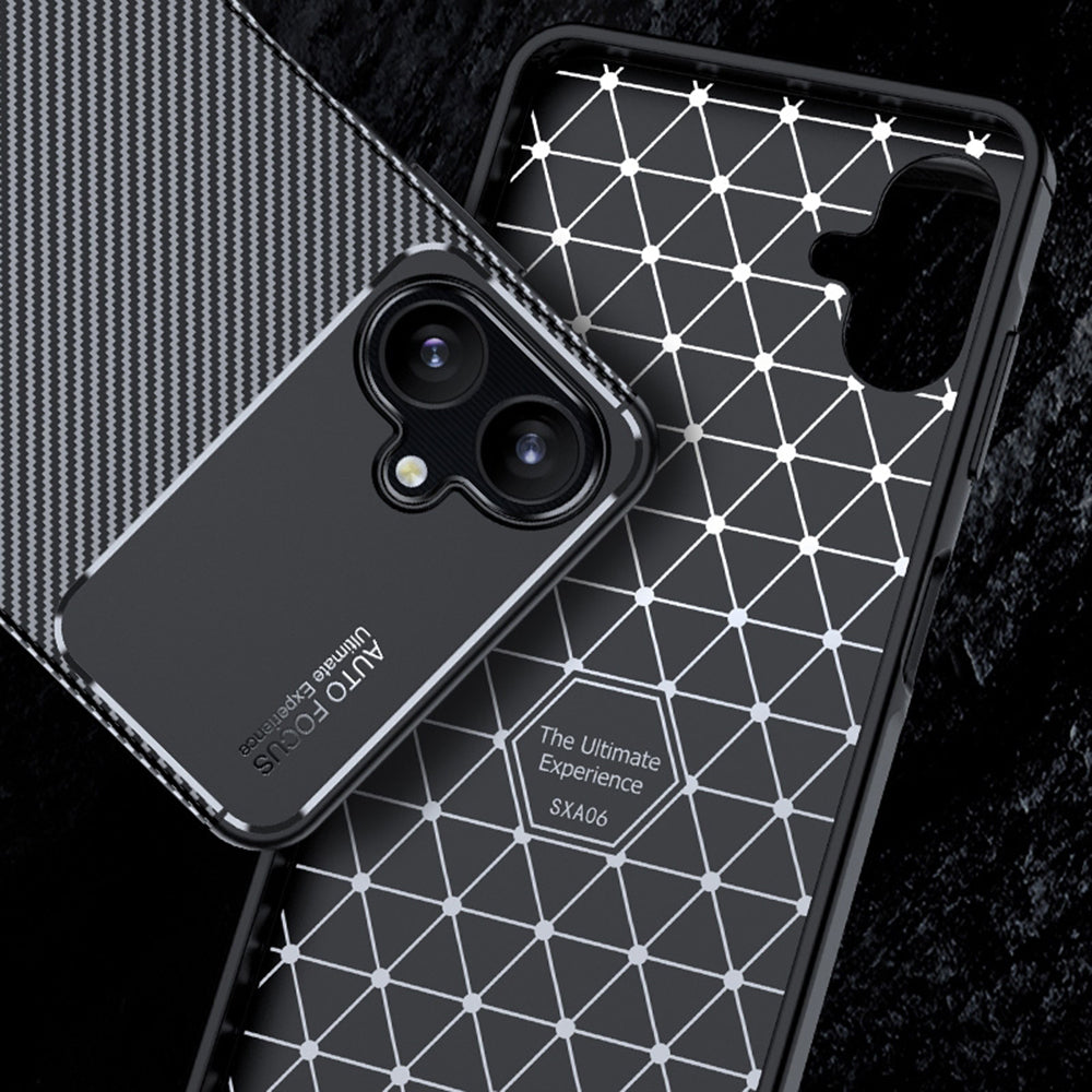 Puzdro pre Samsung Galaxy A06 A065, Techsuit, CarbonFiber, Čierne