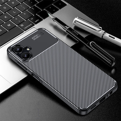 Puzdro pre Samsung Galaxy A06 A065, Techsuit, CarbonFiber, Čierne