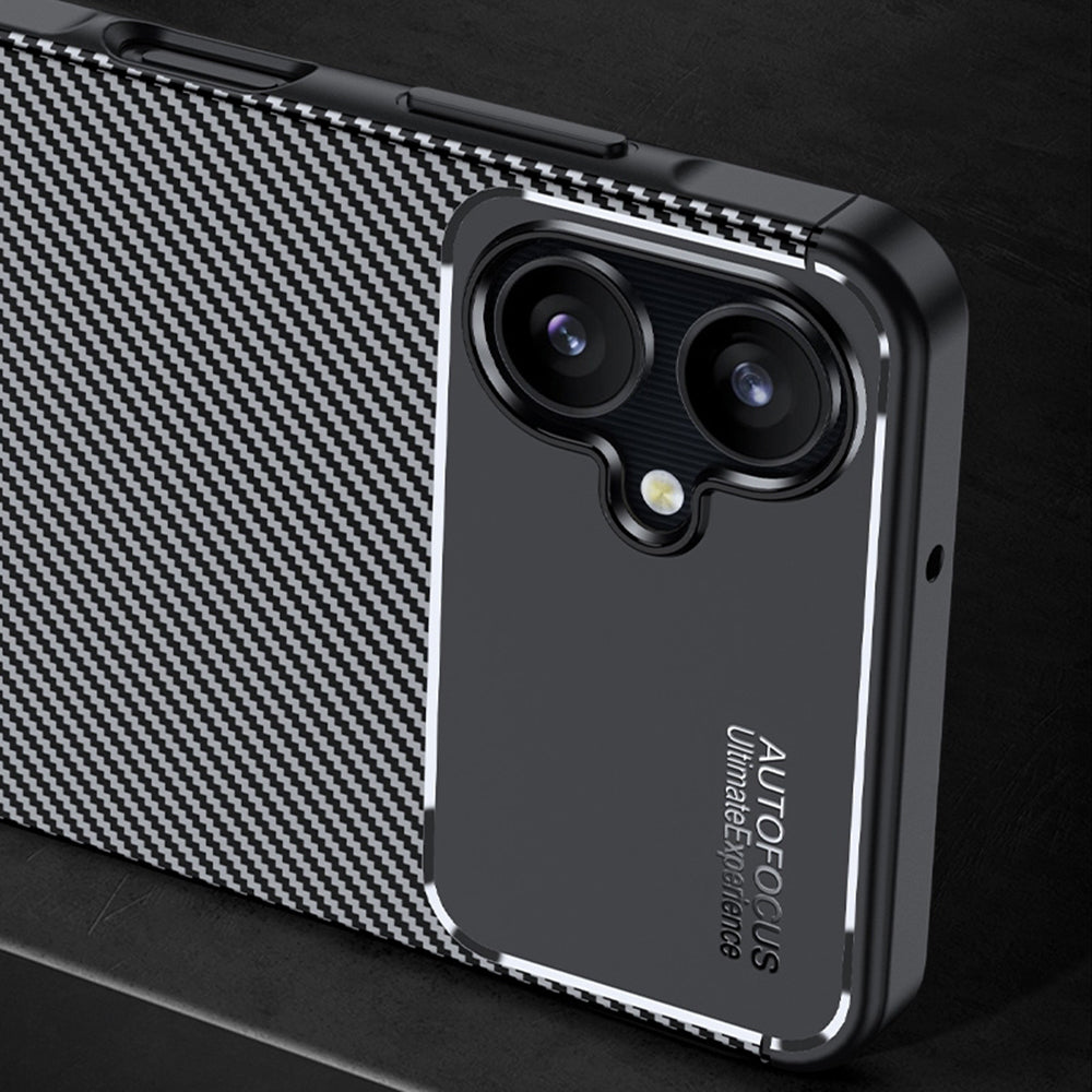 Puzdro pre Samsung Galaxy A06 A065, Techsuit, CarbonFiber, Čierne