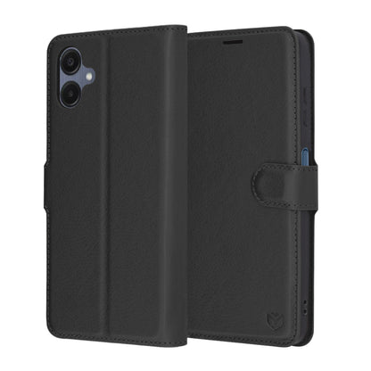 Puzdro pre Samsung Galaxy A06 A065, Techsuit, kožené folio, čierne