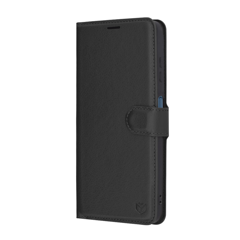Puzdro pre Samsung Galaxy A06 A065, Techsuit, kožené folio, čierne