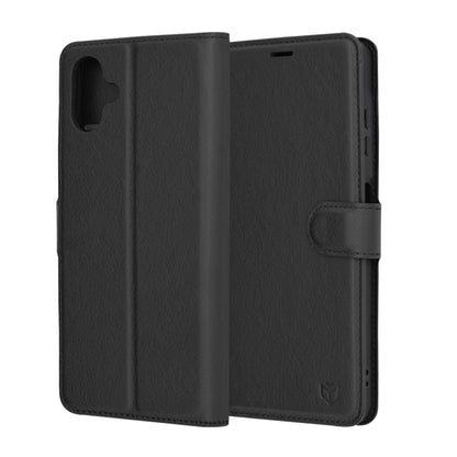 Puzdro pre Samsung Galaxy A06 A065, Techsuit, kožené folio, čierne