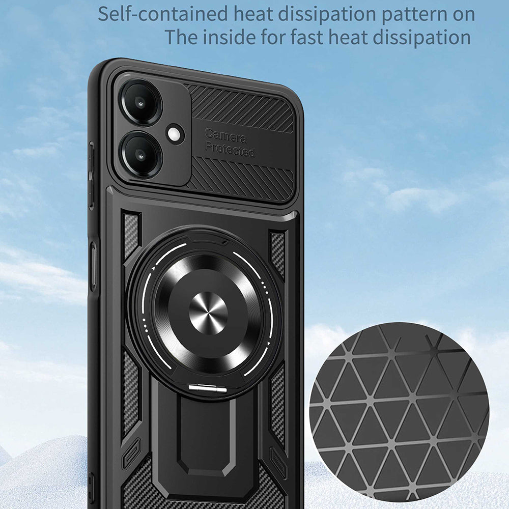Puzdro pre Samsung Galaxy A06 A065, Techsuit, RuggedCam, Čierne