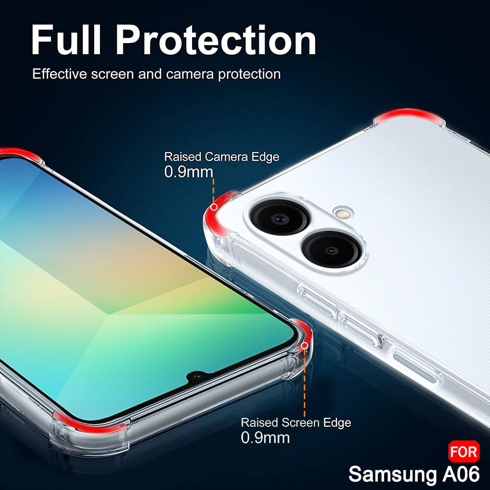 Case for Samsung Galaxy A06 A065, Techsuit, Shockproof Clear, Transparent