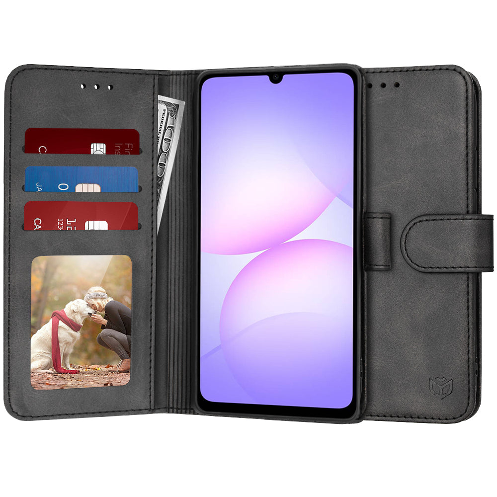 Puzdro pre Samsung Galaxy A07 4G A075, Techsuit, Diary Book, čierne