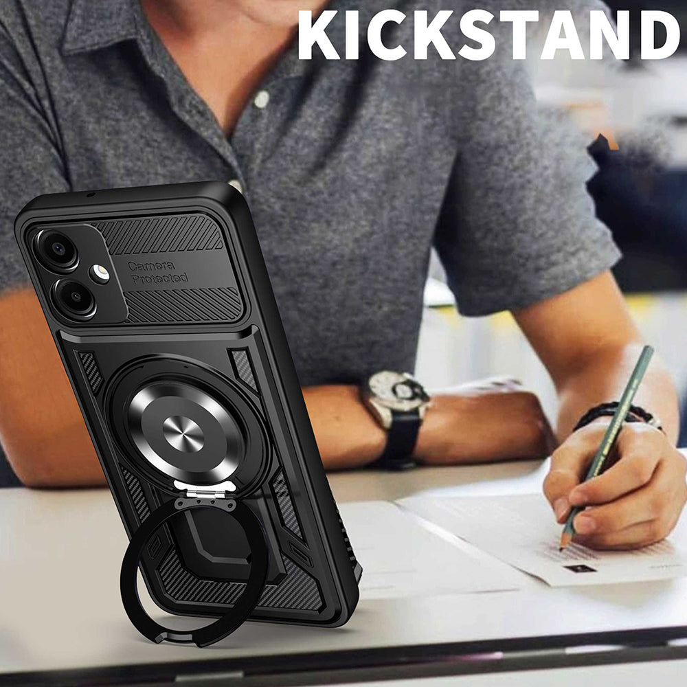 Puzdro pre Samsung Galaxy A07 4G A075, Techsuit, RuggedCam, Čierne