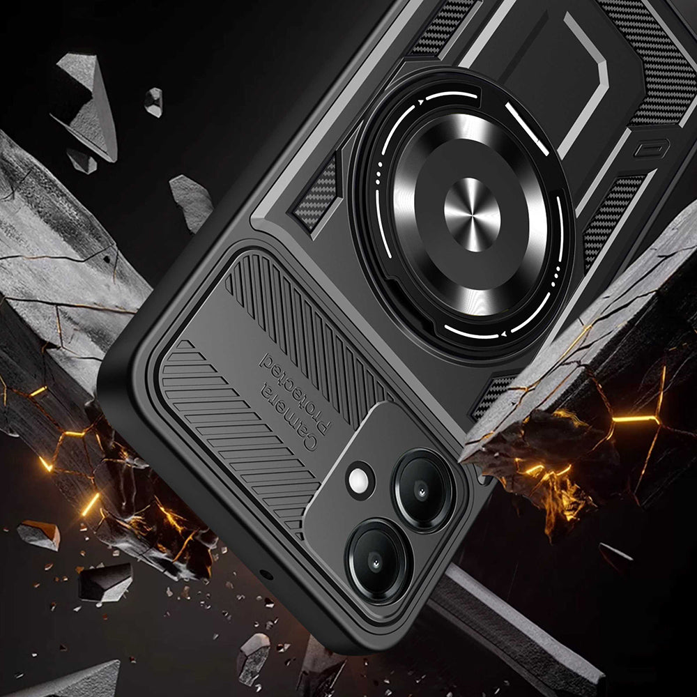 Puzdro pre Samsung Galaxy A07 4G A075, Techsuit, RuggedCam, Čierne