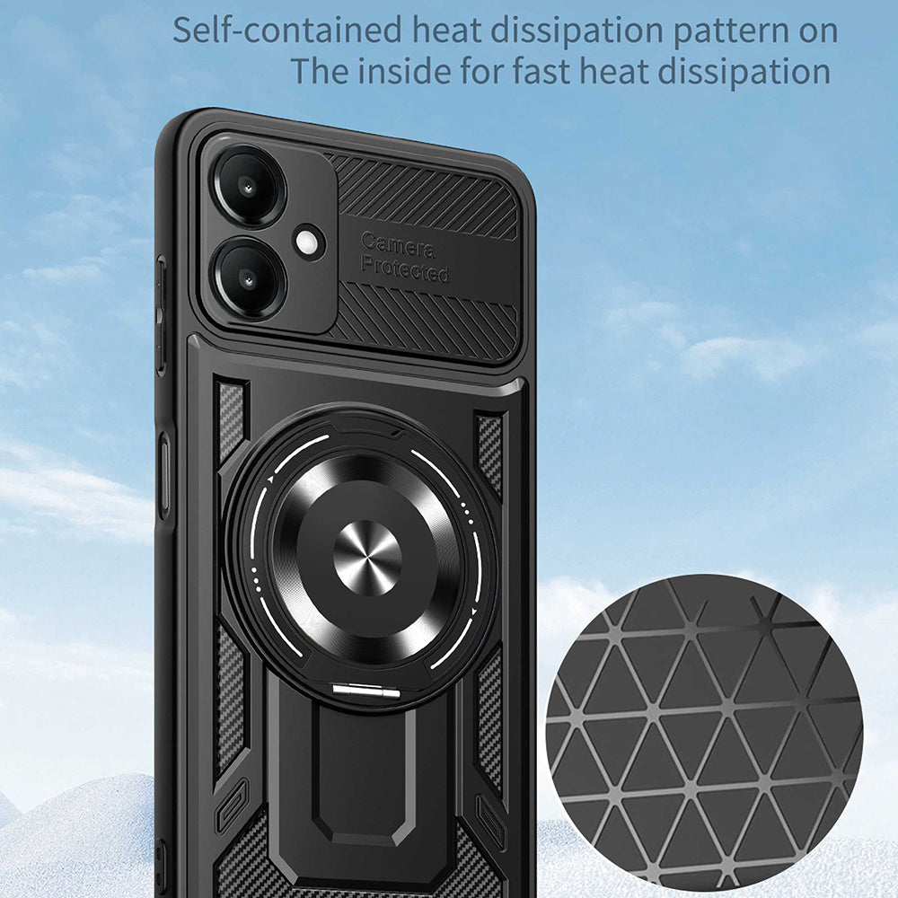 Puzdro pre Samsung Galaxy A07 4G A075, Techsuit, RuggedCam, Čierne