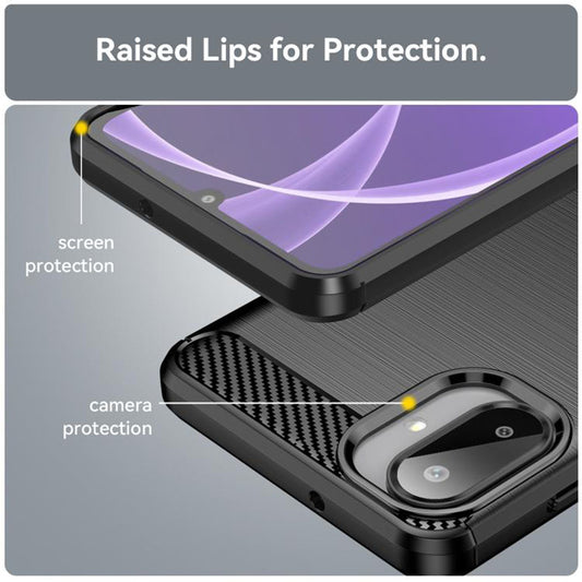Puzdro pre Samsung Galaxy A07 4G A075, Techsuit, Karbón, Čierne