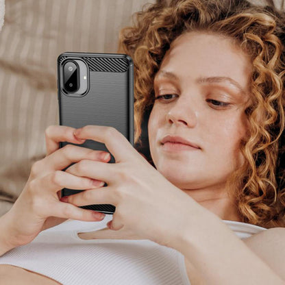 Puzdro pre Samsung Galaxy A07 4G A075, Techsuit, Karbón, Čierne