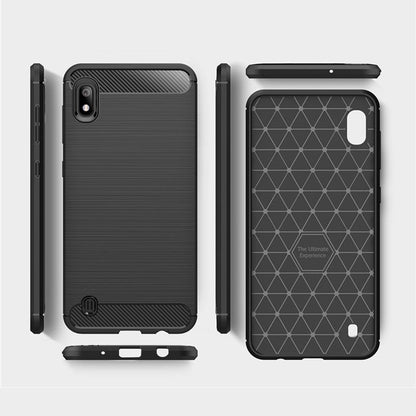 Puzdro pre Samsung Galaxy A10 A105 / M10 M105, Techsuit, Karbón, Čierne