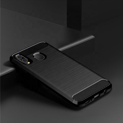 Puzdro pre Samsung Galaxy A10 A105 / M10 M105, Techsuit, Karbón, Čierne