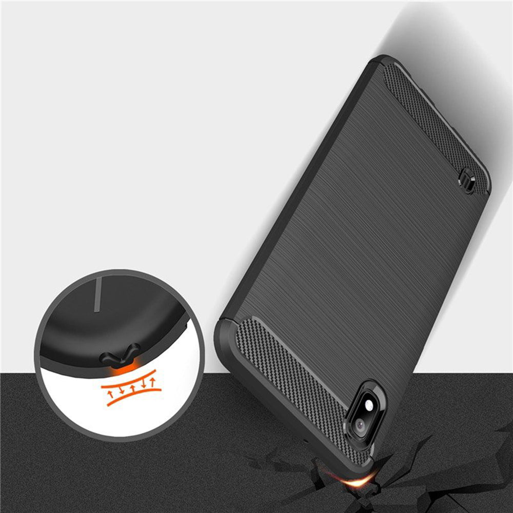 Puzdro pre Samsung Galaxy A10 A105 / M10 M105, Techsuit, Karbón, Čierne
