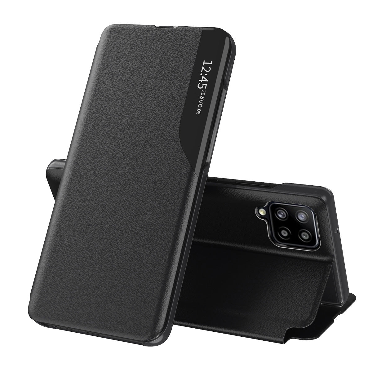 Puzdro pre Samsung Galaxy A12 Nacho A127 / A12 A125, Techsuit, eFold, Čierne