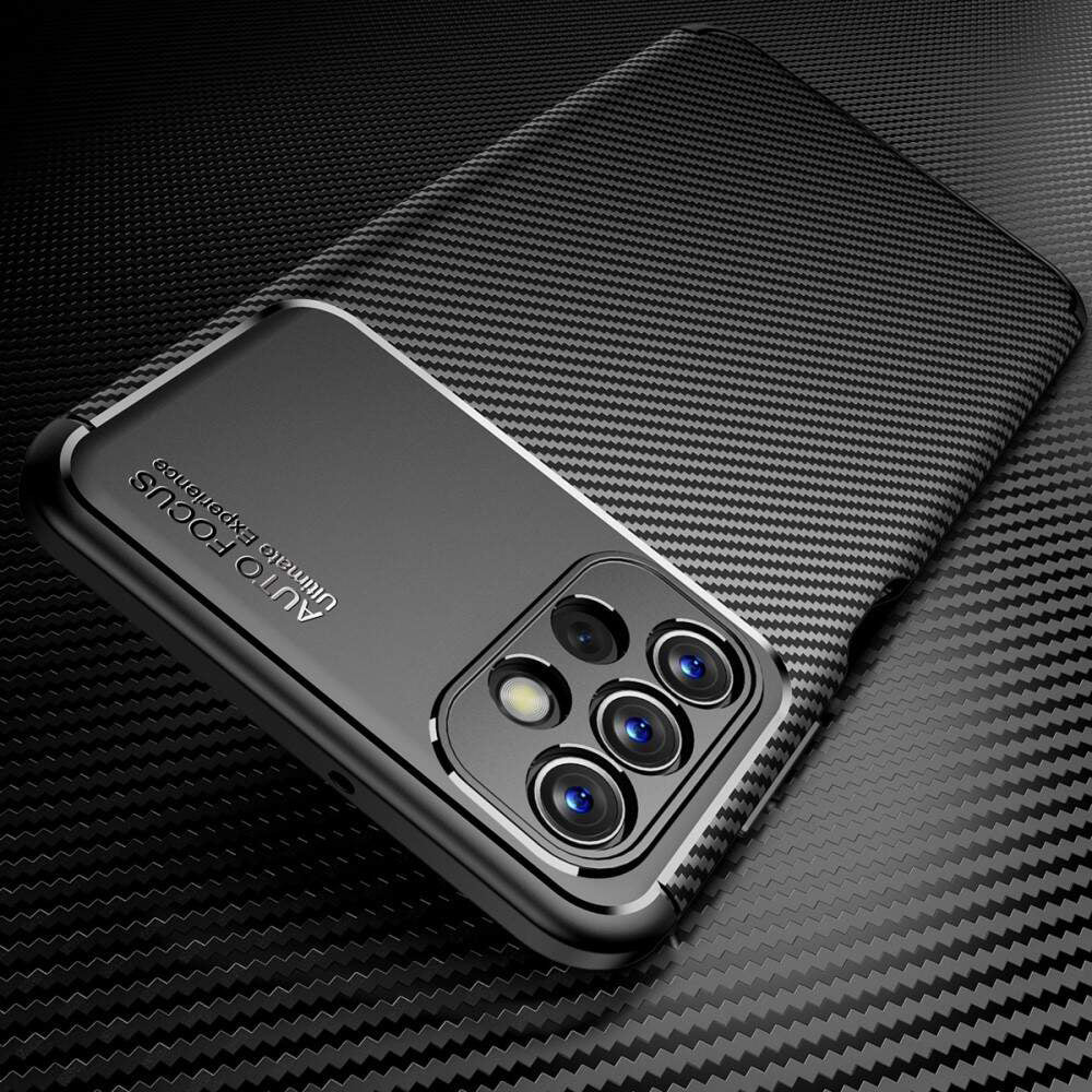 Case for Samsung Galaxy A13 A135, Techsuit, CarbonFiber, Black