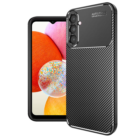 Puzdro pre Samsung Galaxy A14 A145 / A14 5G A146, Techsuit, CarbonFiber, Čierne