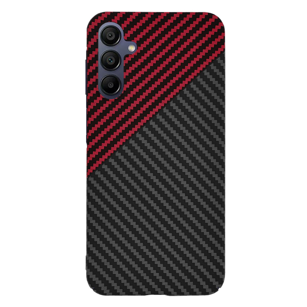 Case for Samsung Galaxy A15 5G A156 / A15 A155, Techsuit, Carbonite FiberShell, Black Red