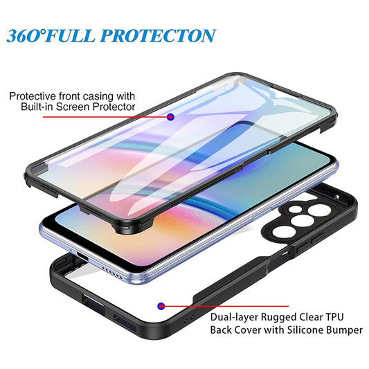 Puzdro pre Samsung Galaxy A15 5G A156 / A15 A155, Techsuit, ColorVerse 360, Čierna