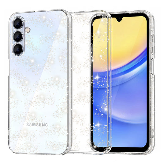 Puzdro pre Samsung Galaxy A15 5G A156 / A15 A155, Techsuit, SparkleSkin, Priehľadné
