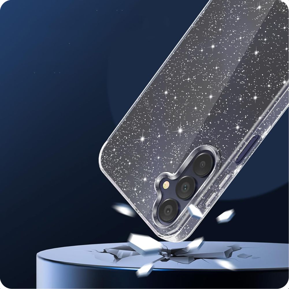 Case for Samsung Galaxy A15 5G A156 / A15 A155, Techsuit, SparkleSkin, Transparent