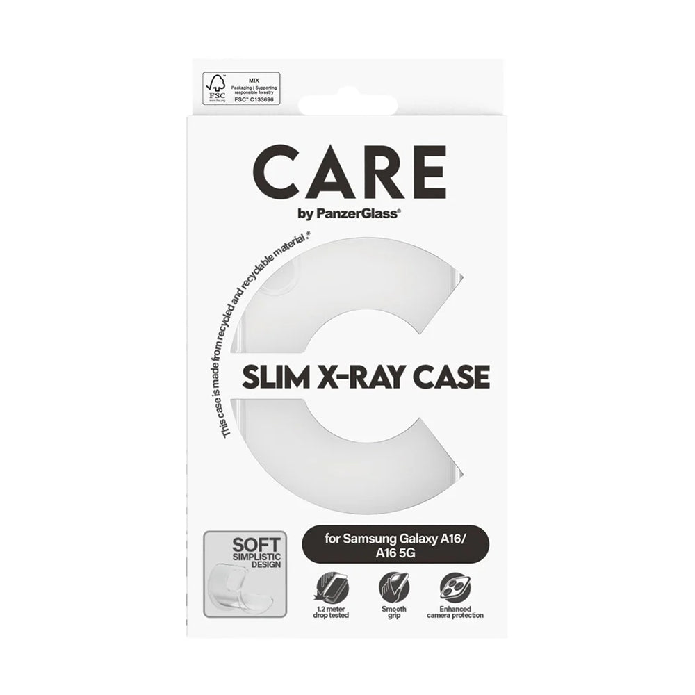 Puzdro pre Samsung Galaxy A16 4G A165, PanzerGlass, Care Fashionable, Transparentné