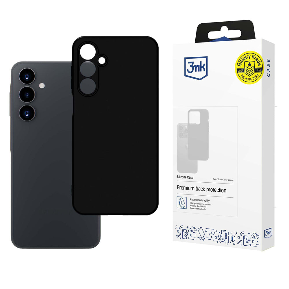 Puzdro pre Samsung Galaxy A16 5G A166 / A16 4G A165, 3MK, Silikón, Čierna