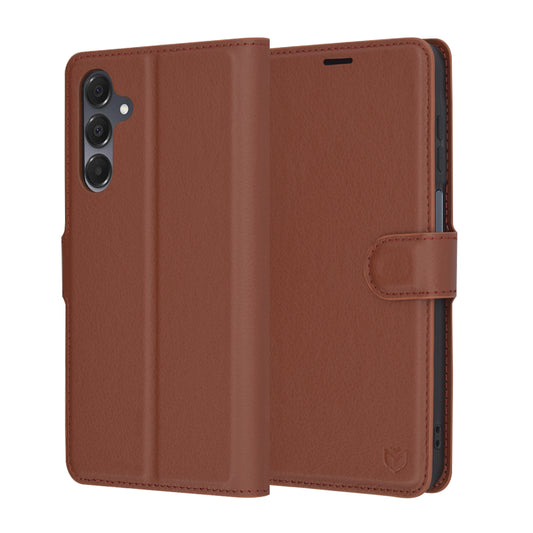 Puzdro pre Samsung Galaxy A16 5G A166 / A16 4G A165, Techsuit, kožené folio, hnedé