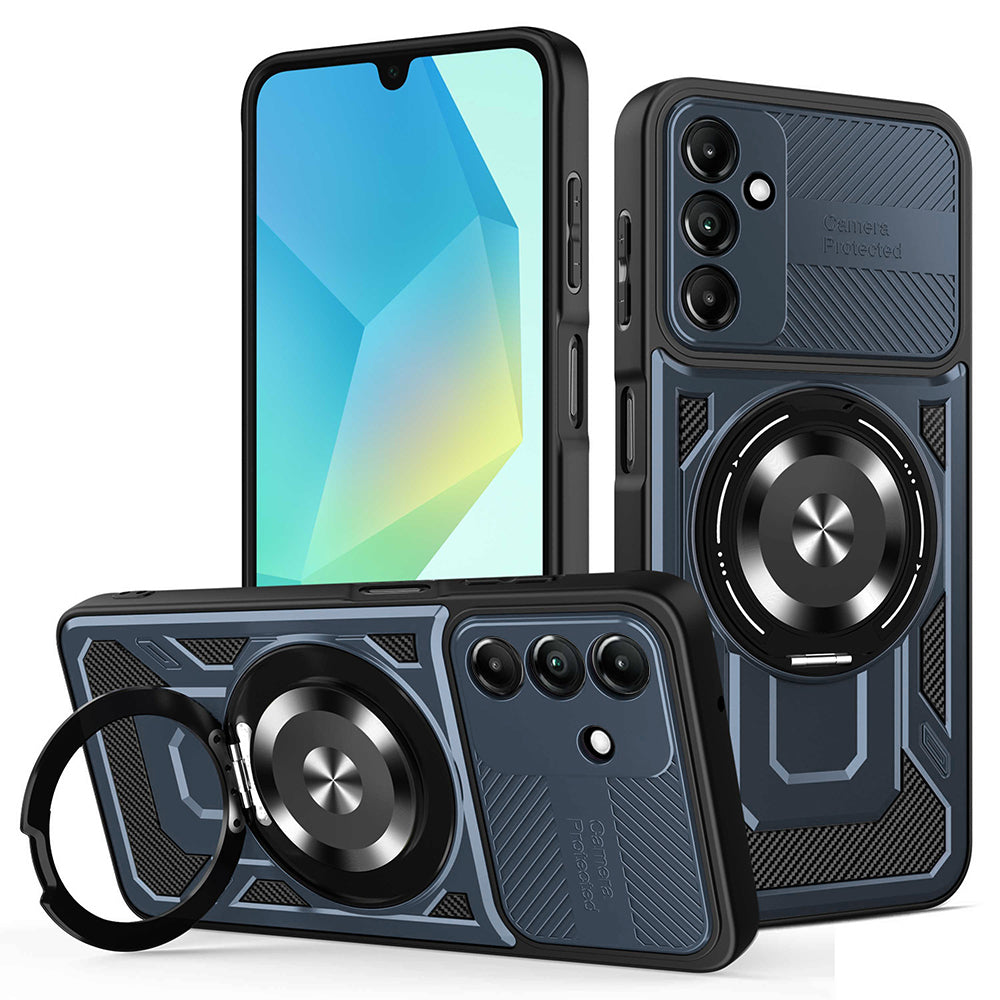 Puzdro pre Samsung Galaxy A16 5G A166 / A16 4G A165, Techsuit, RuggedCam, Modré