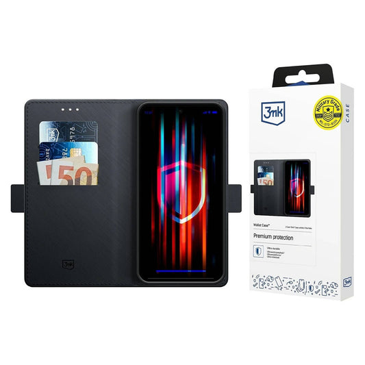 Puzdro pre Samsung Galaxy A17 4G / A17 5G, 3MK, Peňaženka, Čierna