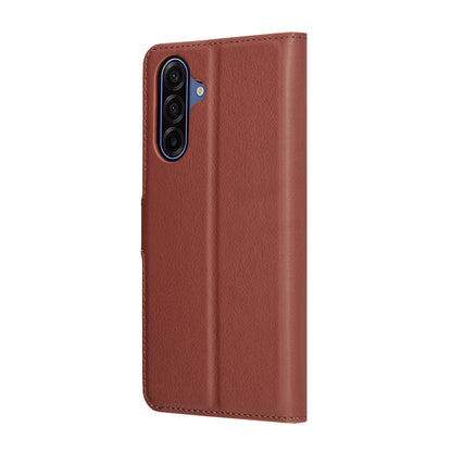Puzdro pre Samsung Galaxy A17 4G / A17 5G, Techsuit, kožené folio, hnedé