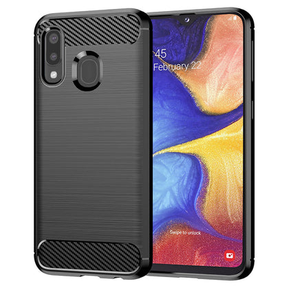 Obal na Samsung Galaxy A20e A202, Techsuit, Karbón, Čierny