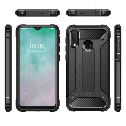 Puzdro pre Samsung Galaxy A20e A202, Techsuit, Hybrid Armor, Čierne