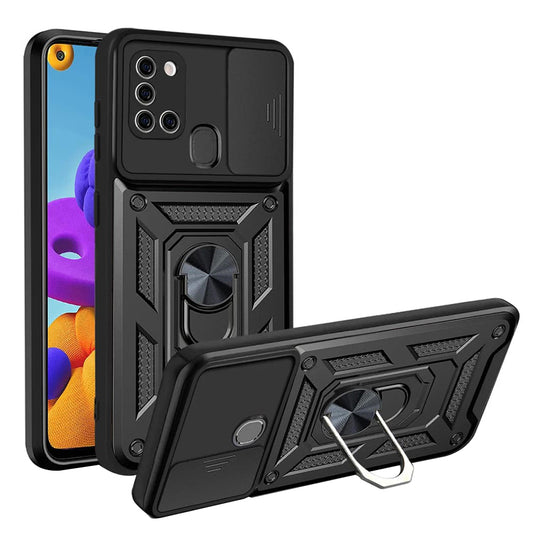 Puzdro pre Samsung Galaxy A21s A217, Techsuit, CamShield, Čierne