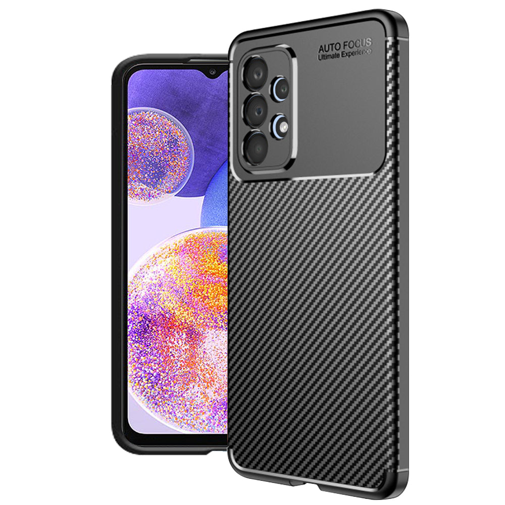 Case for Samsung Galaxy A23 5G A236 / A23 A235, Techsuit, CarbonFiber, Black