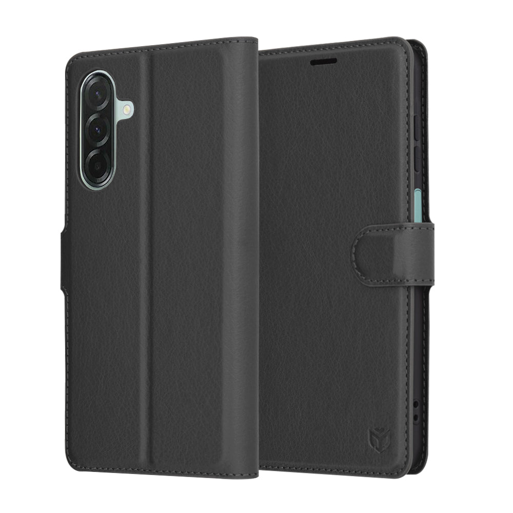 Puzdro pre Samsung Galaxy A26 A266, Techsuit, kožené folio, čierne